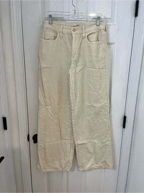 Wide-Leg Cream Women’s Jeans